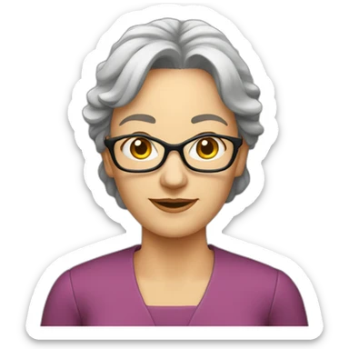 a middle age woman edtech specialist sticker