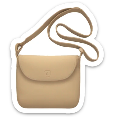 Beige sling simple bag sticker