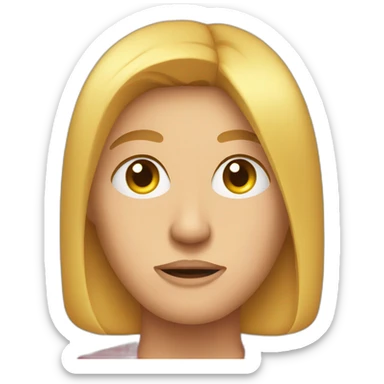 Turning your face away in disagreement sticker