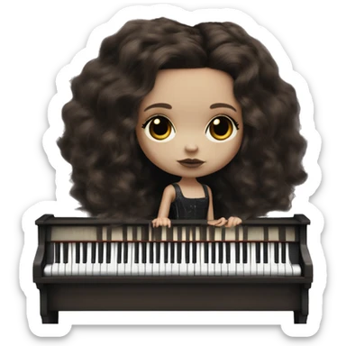 Blythe doll mezzo piano dark aesthetic grunge rusted sticker