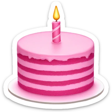 Pink cake sticker