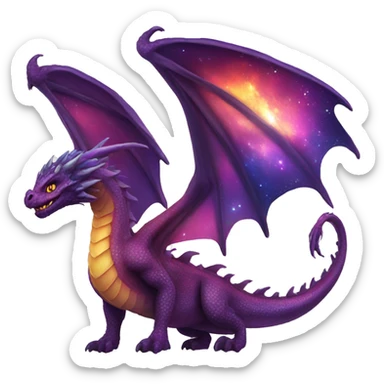 Galaxy dragon sticker