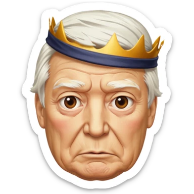 King Donald trump very old sticker