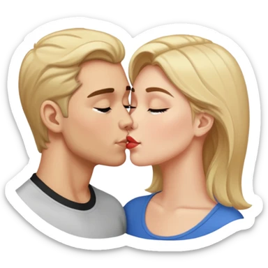 Alex k kissing ali flynn sticker