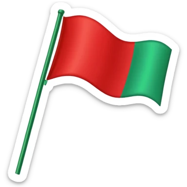 same green flag that red sticker