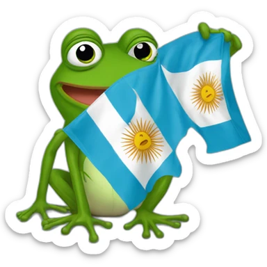 pepe-the-frog-with-argentina-flag sticker