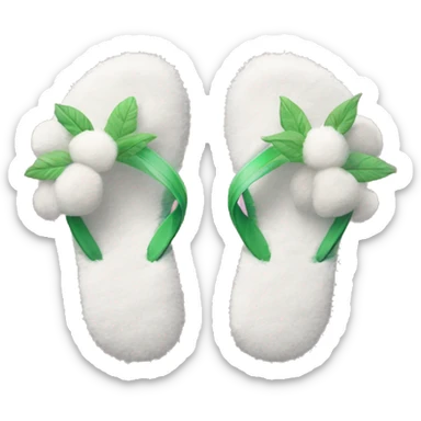 Make a pair of fluffy flip flops sticker