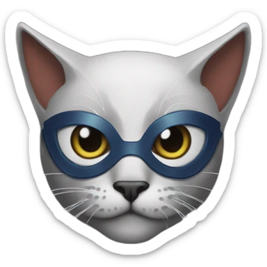 Cat wear spider-man's mask sticker