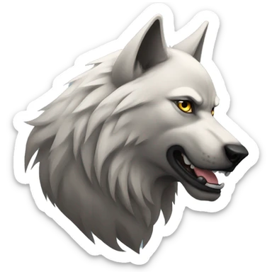 alpha wold howling sticker