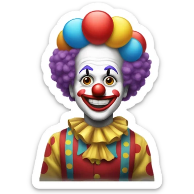 Clown cool sticker