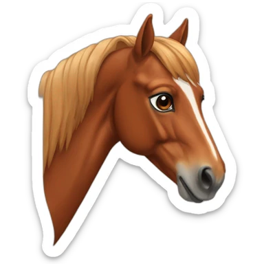 chestnut horse sticker