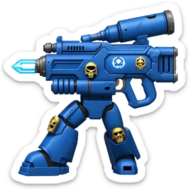warhammer40k space marine weapon firing sticker