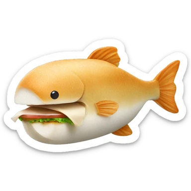 Sandwich fish sticker
