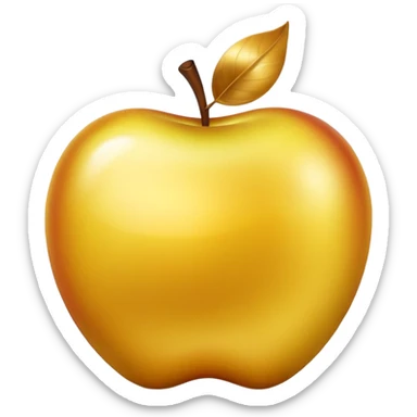 golden apple fruit sticker