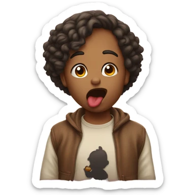 Big kiss to friend sticker