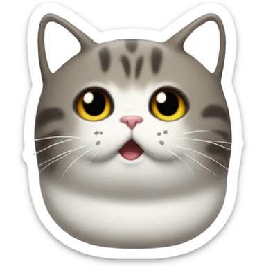 meow blob saying will do sticker