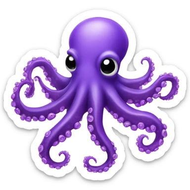 Sparking Purple octopus  sticker