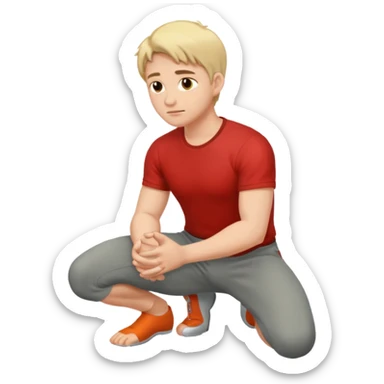 1 man are kneeling sticker