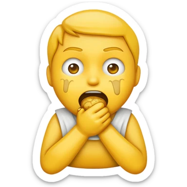 emoji choking themself sticker