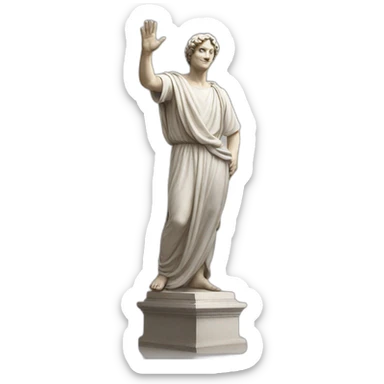 italian statue doing italian gesture sticker