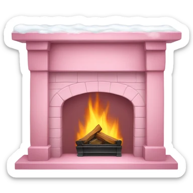 Winter Pink FirePlace sticker