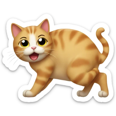 Cat farting sticker