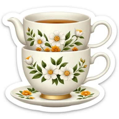 Tea Cups sticker