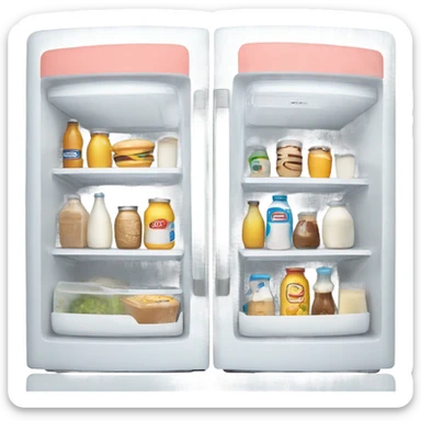 fridge full with dairy sticker