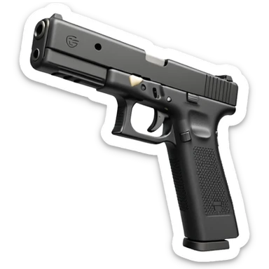 Glock 17 with an extended magazine sticker