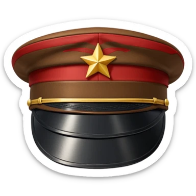 Brown cadet hat sticker