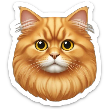 Orange persian cat sticker