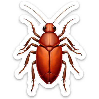 cockroach with "RED" written on its back sticker