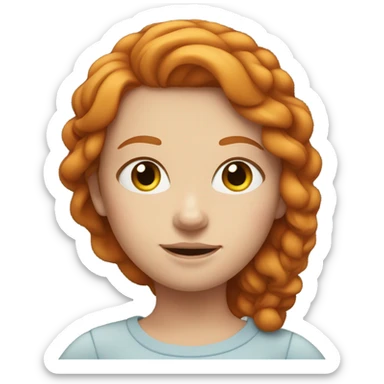 Ginger hair girl with blue eyes curvy sticker
