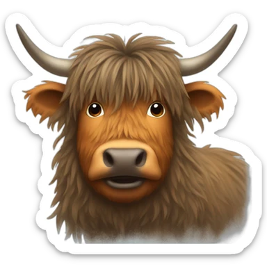 hairy coo sticker