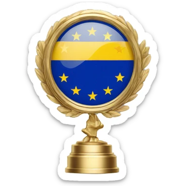 european-union-flag on trophee circle sticker