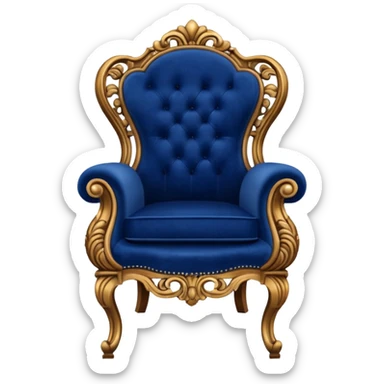 Dark blue antique chair sticker