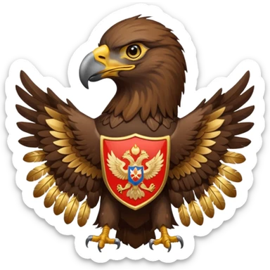 golden eagle like Russian national bird   sticker