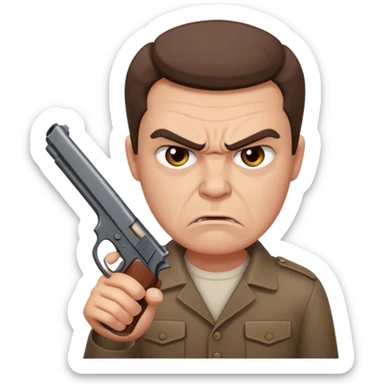 impatiently waiting mad with gun sticker