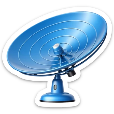 radar dish with signal waves sticker