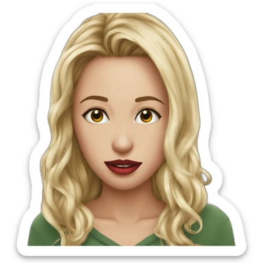 Biting lip sudutivley but funnily  sticker