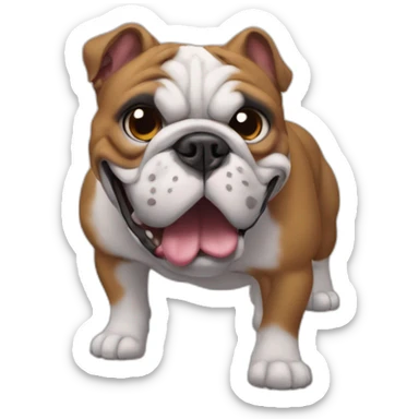 Bulldog ingles disfrazado de batman sticker