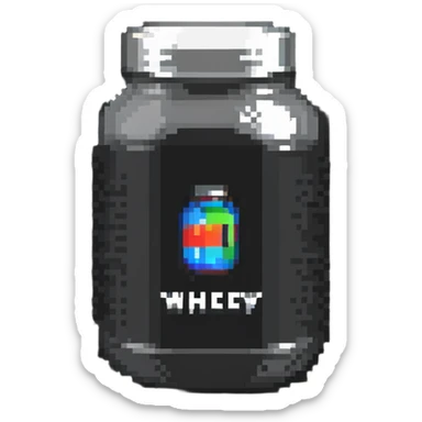 whey protein jar sticker