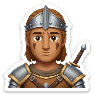 Medieval inbred peasant mixed with warrior sticker