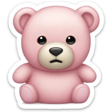 Light pink teddy bear  sticker