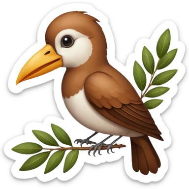 AVE CON LAUREL EN EL PICO sticker