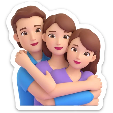 couple posing, close up pose, living room background sticker