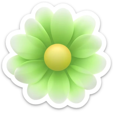 Light Green small flower real sticker