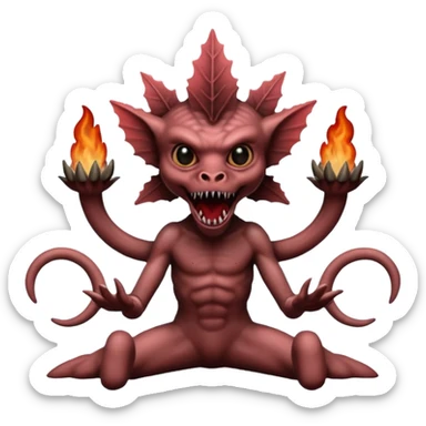 Demogorgon from stranger things sticker