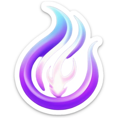 Wicked purple flames sticker