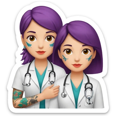 tattooed doctor girl sticker